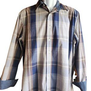 Nick Graham Everywhere Stretch Modern Fit Men's Long Sleeve Button Down Size L